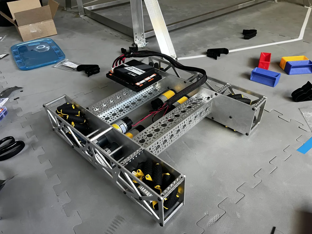 Custom Aluminum Machined Chassis with Mecanum Wheels